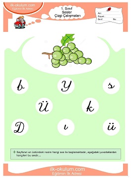 Çocuklar İçin ü Sesi Çalışma Sayfaları 